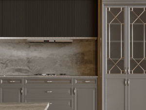 gray kitchen 002 3D Модель