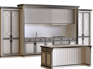 gray kitchen 002 3D Модель