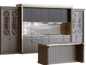 gray kitchen 002 3D Модель