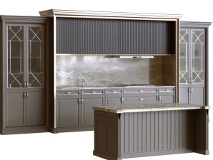 gray kitchen 002 3D Model