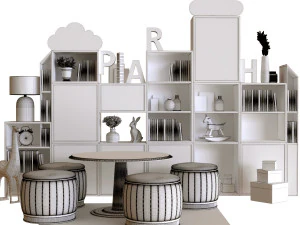 children decor set 004 3D Model