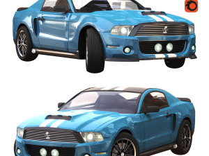 gt 500 sport blue color 3D Model