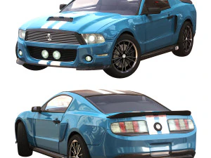 gt 500 sport blue color 3D Model