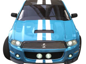 gt 500 sport blue color 3D Model