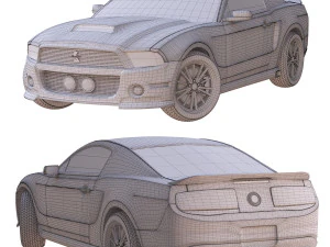 gt 500 sport blue color 3D Model