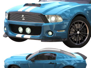 gt 500 sport blue color 3D Model