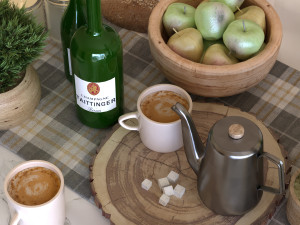 breakfast table set 001 Modelo 3D