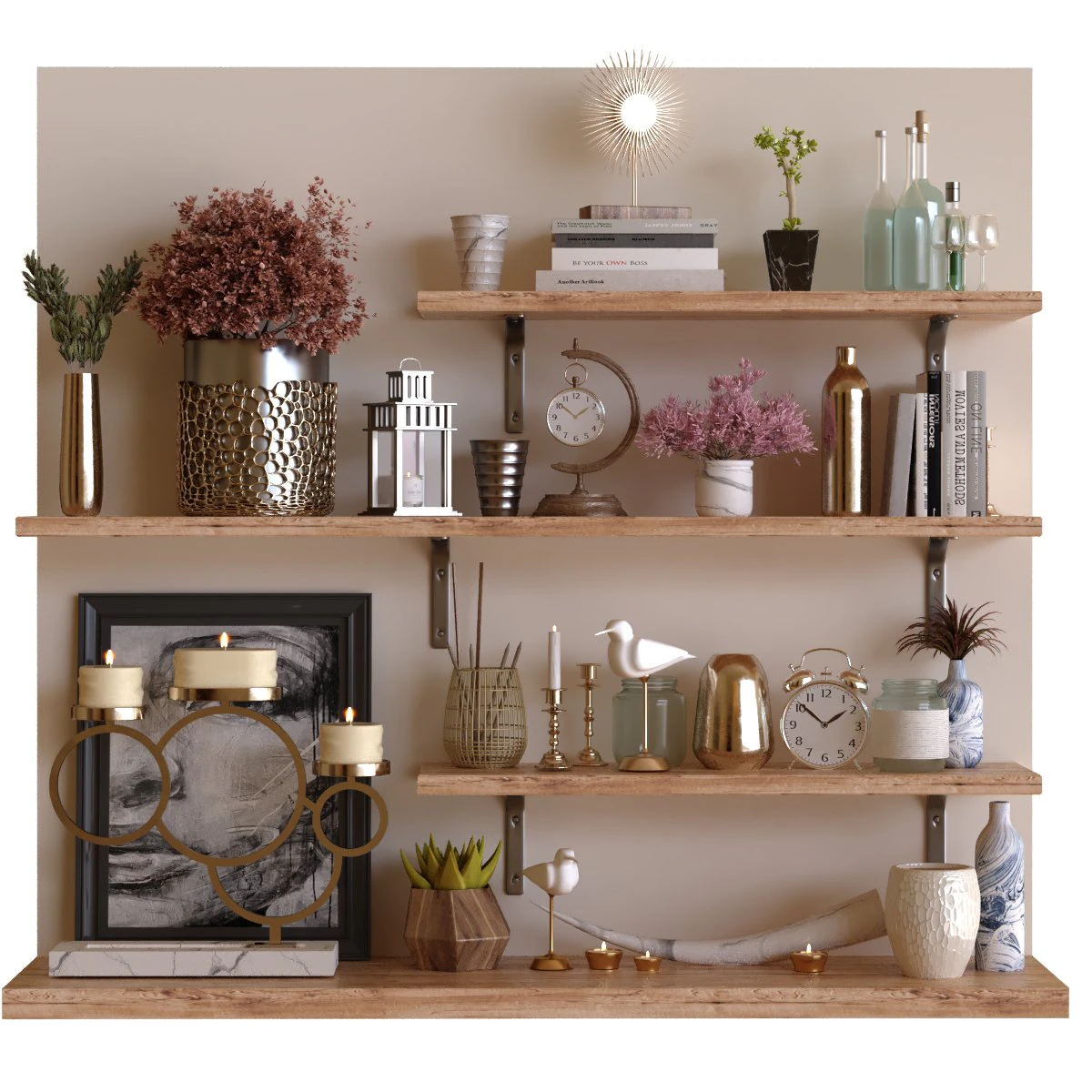 장식 세트 006 3D 모델 .c4d .max .obj .3ds .fbx .stl .blend 