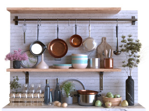 kitchen decor set 002 3D मॉडल