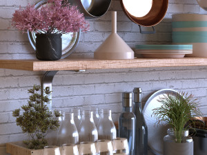 kitchen decor set 002 3D Модель