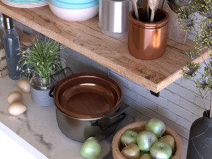 kitchen decor set 002 3D Модель