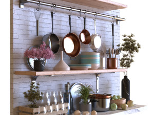 kitchen decor set 002 3D Модель
