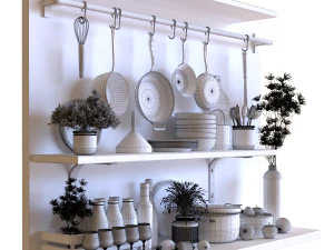 kitchen decor set 002 3D Model