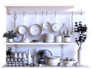 kitchen decor set 002 3D Модель
