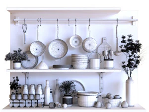 kitchen decor set 002 3D Model