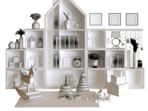 children decor set 003 3D Model