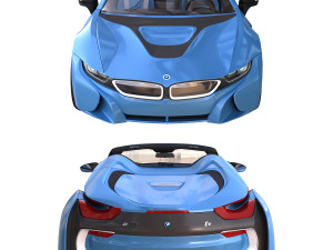 i8 roadster blue Modelo 3D