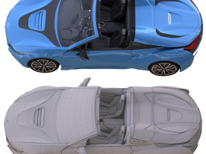 i8 roadster blue Modelo 3D
