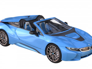 i8 roadster blue Modelo 3D