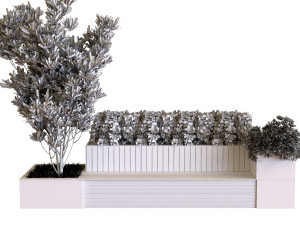 plants tree set 06 bench Modelo 3D