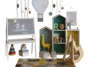 children decor set 002 3D Model