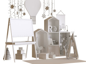 children decor set 002 3D Model