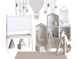 children decor set 002 3D Model