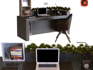 posto di lavoro 010 Modello 3D