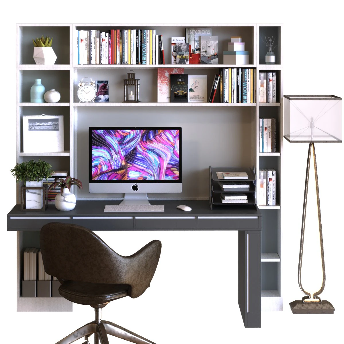 workplace 011 3D Model .c4d .max .obj .3ds .fbx .stl .blend 