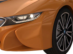 i8 roadster orange 3D Model
