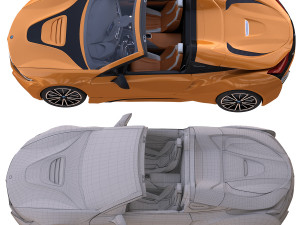 i8 roadster orange 3D Model