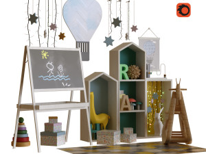 children decor set 002 3Dモデル