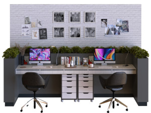 workplace 013 3D 模型