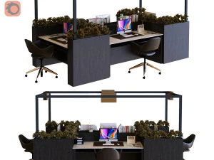 local de trabalho 016 Modelo 3D