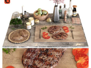 eettafelset 005 3D Model