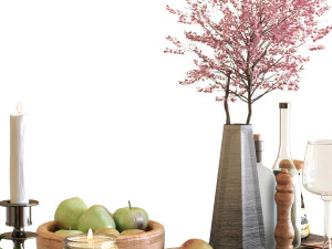 dining table set 005 3D Model