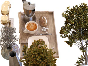 breakfast table 004 3D Model