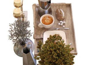 breakfast table 004 3D Model