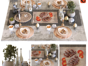 breakfast table 005 3D Model