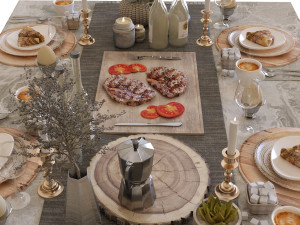 breakfast table 005 3D 模型