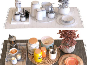 table decoration set 007 3D Model