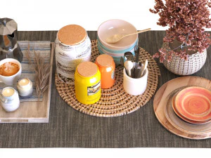 table decoration set 007 3D Model