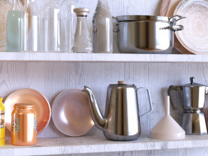 kitchen decor set 003 3D Model