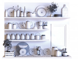 kitchen decor set 003 3D Model
