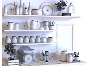 kitchen decor set 003 3D Model