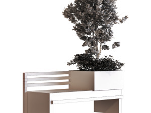 tree in box set030 bench pbr mtl 3D 模型