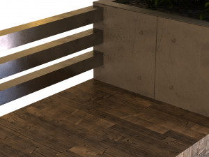 tree in box set030 bench pbr mtl 3D 模型