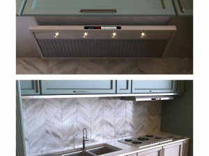kitchen set 007 lowpoly 3D Model