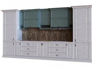 kitchen set 008 pbrmtl 3D Model