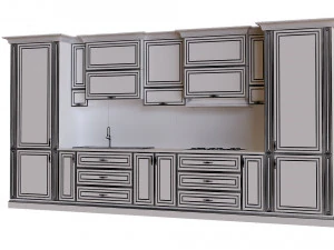 kitchen set 008 pbrmtl 3D Model